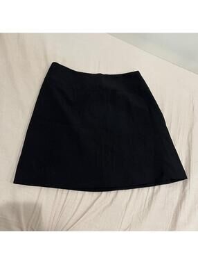 Vintage KOOKAI Black Mini Skirt Made in France 90s Minimalist Office Siren 38